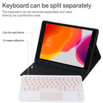 Bàn phím Bluetooth màu hồng TG-102BC có thể tháo rời + Bao da vải microfiber cho máy tính bảng iPad 10.2 inch / iPad Air (2019), có Touch Pad & khe cắm bút & giá đỡ, Bàn phím màu hồng