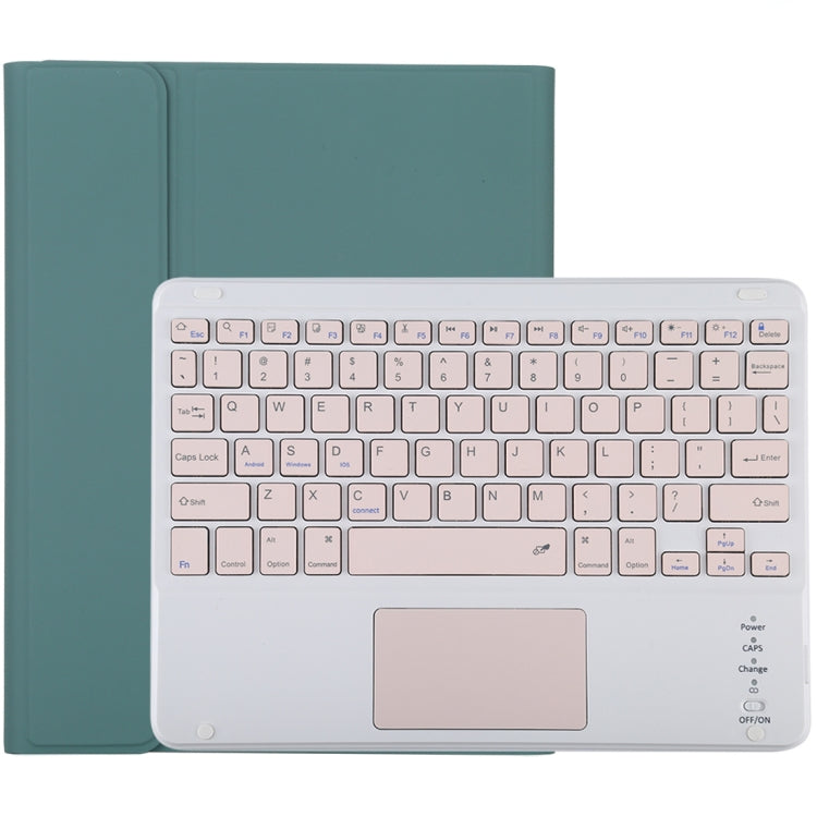 Bàn phím Bluetooth màu hồng TG-102BC có thể tháo rời + Bao da vải microfiber cho máy tính bảng iPad 10.2 inch / iPad Air (2019), có Touch Pad & khe cắm bút & giá đỡ, Bàn phím màu hồng