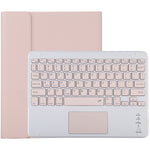 Bàn phím Bluetooth màu hồng TG-102BC có thể tháo rời + Bao da vải microfiber cho máy tính bảng iPad 10.2 inch / iPad Air (2019), có Touch Pad & khe cắm bút & giá đỡ, Bàn phím màu hồng