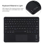 Bàn phím Bluetooth đen có thể tháo rời TG-102BC + Ốp da microfiber cho iPad 10.2 inch / iPad Air (2019), có bàn di chuột & khe cắm bút & giá đỡ, TG-102BC