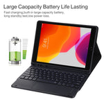 Bàn phím Bluetooth đen có thể tháo rời TG-102BC + Ốp da microfiber cho iPad 10.2 inch / iPad Air (2019), có bàn di chuột & khe cắm bút & giá đỡ, TG-102BC