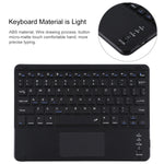 Bàn phím Bluetooth màu đen tháo rời TG97BC + Bao da vải sợi nhỏ cho máy tính bảng iPad 9.7 inch, có bàn di chuột & khe cắm bút & giá đỡ, TG97BC