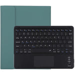 Bàn phím Bluetooth màu đen tháo rời TG97BC + Bao da vải sợi nhỏ cho máy tính bảng iPad 9.7 inch, có bàn di chuột & khe cắm bút & giá đỡ, TG97BC