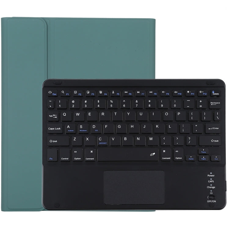 Bàn phím Bluetooth màu đen tháo rời TG97BC + Bao da vải sợi nhỏ cho máy tính bảng iPad 9.7 inch, có bàn di chuột & khe cắm bút & giá đỡ, TG97BC
