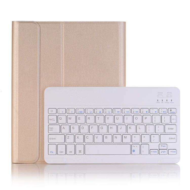 A102B Ốp da bàn phím Bluetooth siêu mỏng có thể tháo rời cho iPad 10.2 inch 2019, có chân đế & khe cắm bút, A102B Đen, A102B Vàng, A102B Xanh, A102B Vàng hồng