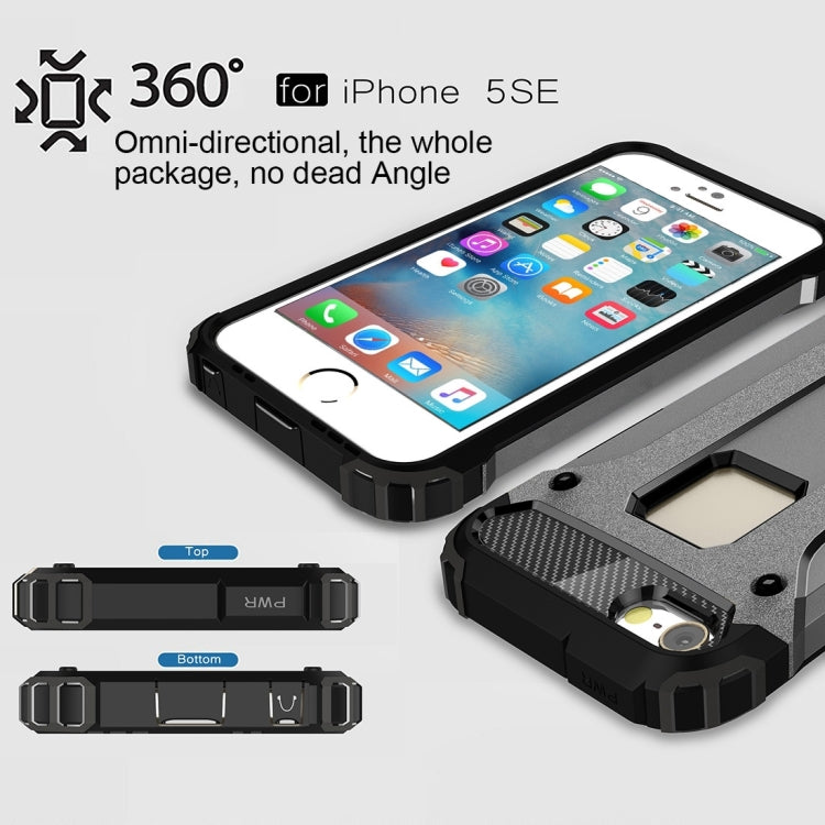 Tough Armor TPU + PC Combination Case for iPhone SE & 5 & 5s, For 5 & iPhone 5S & iPhone SE