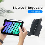T06-AS Ốp da bàn phím Bluetooth loại tách rời có đèn nền cảm ứng cho iPad mini6 / mini 7, T06-AS