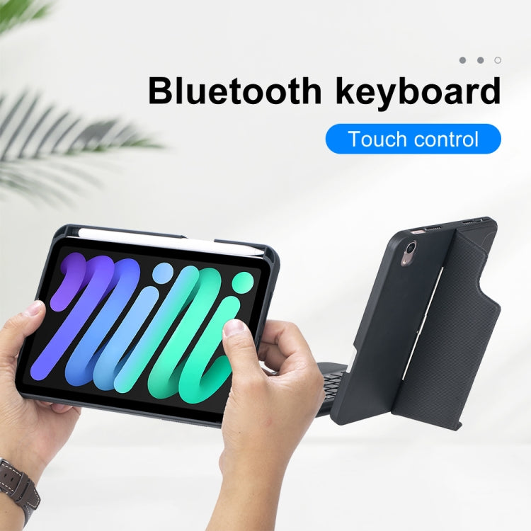 T06-AS Ốp da bàn phím Bluetooth loại tách rời có đèn nền cảm ứng cho iPad mini6 / mini 7, T06-AS