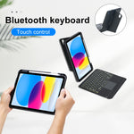 T10-AS Bao da bàn phím Bluetooth loại tách rời có đèn nền cảm ứng cho iPad 11 2025 / iPad thế hệ 10 10.9 2022, T10-A