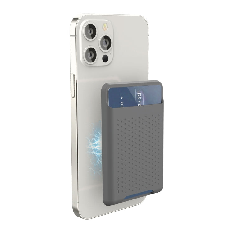 Túi ví đựng thẻ silicone cho iPhone 13 Series / iPhone 12 Series, chống mất từ, đựng thẻ, dán nam châm Magsafing