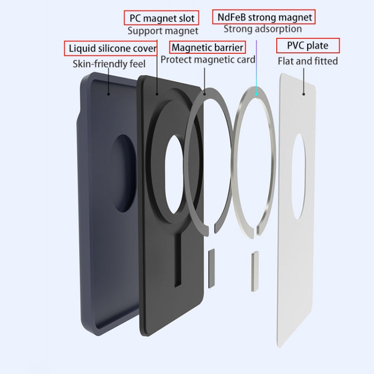 Túi ví đựng thẻ silicone cho iPhone 13 Series / iPhone 12 Series, chống mất từ, đựng thẻ, dán nam châm Magsafing