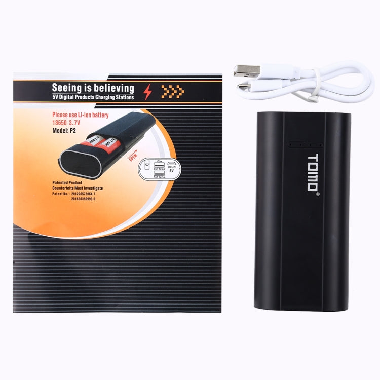 Bộ sạc pin thông minh TOMO P2 USB 2 pin có đèn báo cho pin Li-ion 18650, TOMO P2