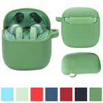 Ốp bảo vệ tai nghe không dây màu trơn bằng silicone chống rơi cho JBL TUNE 220TWS