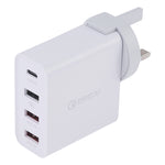 Sạc du lịch tường 4 cổng USB A3P 3A công suất tối đa USB-C / Type-C + QC3.0 + USB đôi, phích cắm Anh