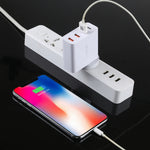 Sạc du lịch tường 4 cổng USB A3P 3A công suất tối đa USB-C / Type-C + QC3.0 + USB đôi, phích cắm Anh