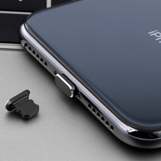 2 cổng sạc kim loại chống bụi 8 chân đa năng cho iPhone