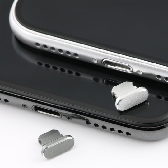 2 cổng sạc kim loại chống bụi 8 chân đa năng cho iPhone