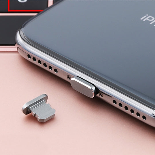 2 cổng sạc kim loại chống bụi 8 chân đa năng cho iPhone