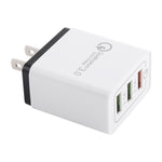 Sạc nhanh du lịch AR-QC-03 2.1A 3 cổng USB, phích cắm Mỹ, AR-QC-03 US, phích cắm AR-QC-03 US màu xanh