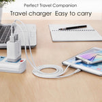 Sạc nhanh du lịch AR-QC-03 2.1A 3 cổng USB, phích cắm Mỹ, AR-QC-03 US, phích cắm AR-QC-03 US màu xanh