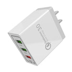Sạc nhanh du lịch AR-QC-03 2.1A 3 cổng USB, phích cắm Mỹ, AR-QC-03 US, phích cắm AR-QC-03 US màu xanh