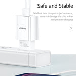Bộ sạc du lịch USB đơn 2.1A USAMS US-CC075 T18, phích cắm EU