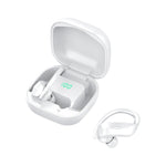 Tai nghe Bluetooth đeo tai không dây 258 kèm hộp sạc & màn hình kỹ thuật số, Hỗ trợ cảm ứng & gọi HD & trợ lý giọng nói & NFC, MD03 Đen, 258 Trắng