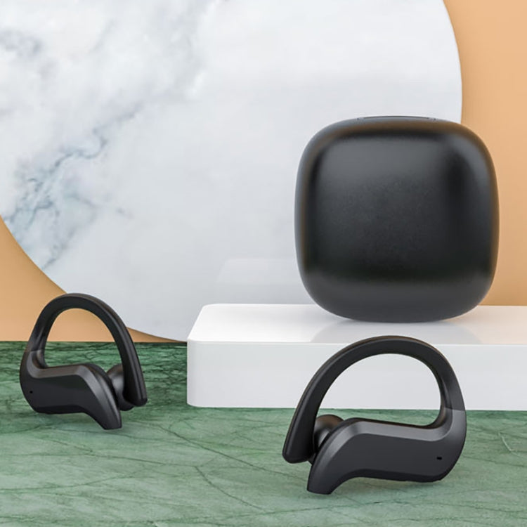 Tai nghe Bluetooth đeo tai không dây 258 kèm hộp sạc & màn hình kỹ thuật số, Hỗ trợ cảm ứng & gọi HD & trợ lý giọng nói & NFC, MD03 Đen, 258 Trắng