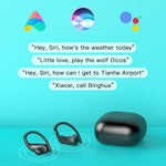 Tai nghe Bluetooth đeo tai không dây 258 kèm hộp sạc & màn hình kỹ thuật số, Hỗ trợ cảm ứng & gọi HD & trợ lý giọng nói & NFC, MD03 Đen, 258 Trắng