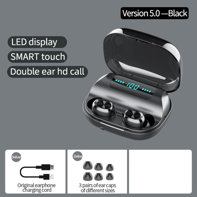 263 TWS Tai nghe Bluetooth chống ồn CVC8.0 kèm hộp sạc, Hỗ trợ cảm ứng & Màn hình LED ba lớp hiển thị pin & Giá đỡ điện thoại & Pin dự phòng & Gọi HD & Trợ lý giọng nói, 263