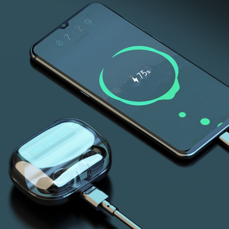 263 TWS Tai nghe Bluetooth chống ồn CVC8.0 kèm hộp sạc, Hỗ trợ cảm ứng & Màn hình LED ba lớp hiển thị pin & Giá đỡ điện thoại & Pin dự phòng & Gọi HD & Trợ lý giọng nói, 263