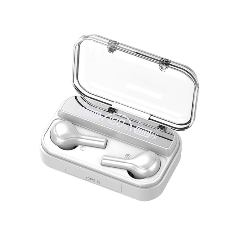 Tai nghe Bluetooth TWS chống ồn ngoài 278 kèm hộp sạc, Hỗ trợ màn hình LED hiển thị pin kỹ thuật số & đèn nhấp nháy & gọi & trợ lý giọng nói, 278 Đen, 278 Trắng
