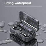Tai nghe Bluetooth TWS chống ồn ngoài 278 kèm hộp sạc, Hỗ trợ màn hình LED hiển thị pin kỹ thuật số & đèn nhấp nháy & gọi & trợ lý giọng nói, 278 Đen, 278 Trắng