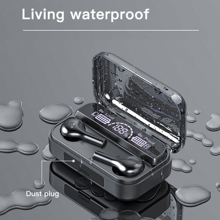 Tai nghe Bluetooth TWS chống ồn ngoài 278 kèm hộp sạc, Hỗ trợ màn hình LED hiển thị pin kỹ thuật số & đèn nhấp nháy & gọi & trợ lý giọng nói, 278 Đen, 278 Trắng