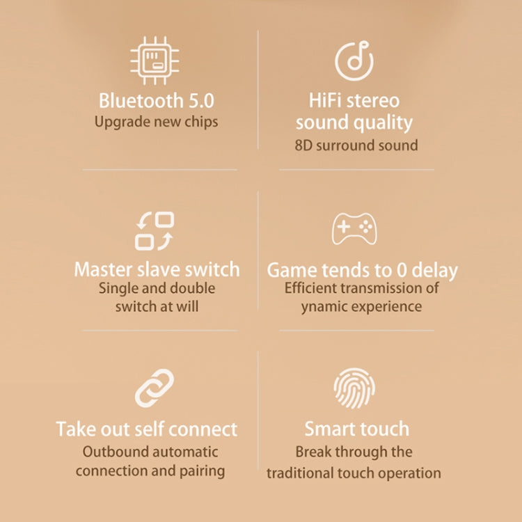Tai nghe Bluetooth TWS chống ồn ngoài 278 kèm hộp sạc, Hỗ trợ màn hình LED hiển thị pin kỹ thuật số & đèn nhấp nháy & gọi & trợ lý giọng nói, 278 Đen, 278 Trắng