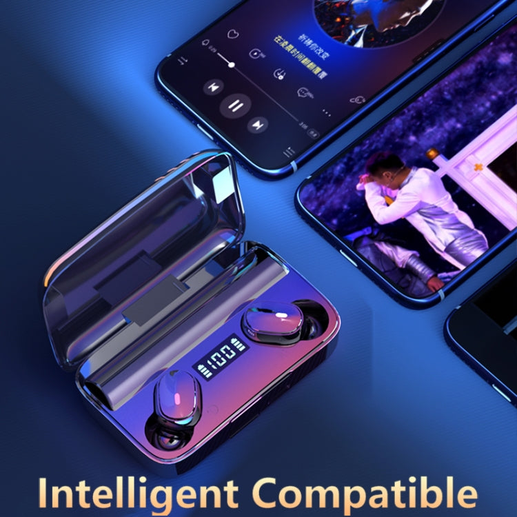 Tai nghe Bluetooth chống ồn kép A9 TWS CVC8.0 và DSP với hộp sạc nam châm & màn hình kỹ thuật số LED, hỗ trợ cảm ứng & gọi HD & Siri & pin dự phòng, A9