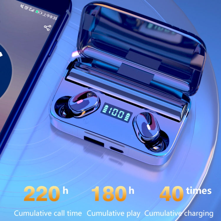 Tai nghe Bluetooth chống ồn kép A9 TWS CVC8.0 và DSP với hộp sạc nam châm & màn hình kỹ thuật số LED, hỗ trợ cảm ứng & gọi HD & Siri & pin dự phòng, A9