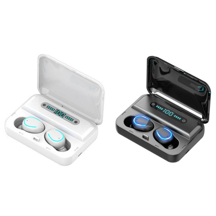 F9-5 Tai nghe Bluetooth chống ồn thông minh cảm ứng kèm hộp sạc, Hỗ trợ hiển thị pin LED ba lớp & Gọi HD & Pin dự phòng & Siri, F9-5 Màu đen, F9-5 Màu trắng