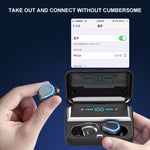 F9-5 Tai nghe Bluetooth chống ồn thông minh cảm ứng kèm hộp sạc, Hỗ trợ hiển thị pin LED ba lớp & Gọi HD & Pin dự phòng & Siri, F9-5 Màu đen, F9-5 Màu trắng