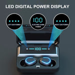 F9-5 Tai nghe Bluetooth chống ồn thông minh cảm ứng kèm hộp sạc, Hỗ trợ hiển thị pin LED ba lớp & Gọi HD & Pin dự phòng & Siri, F9-5 Màu đen, F9-5 Màu trắng
