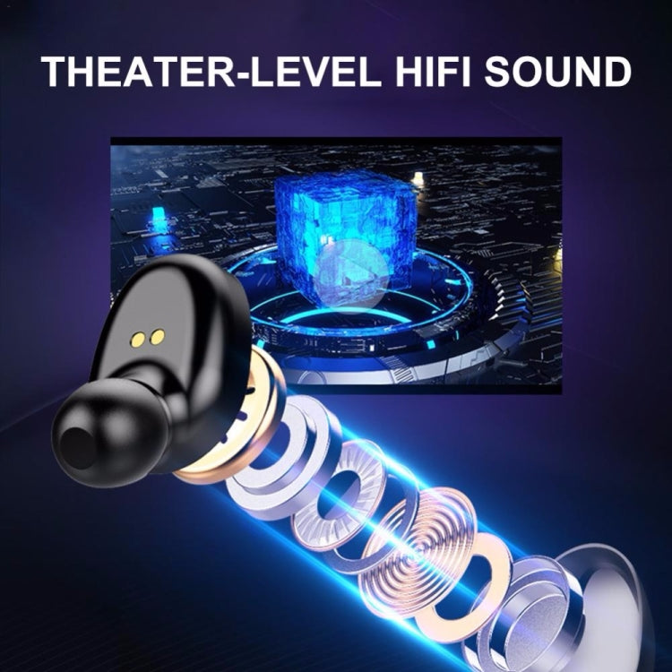 F9-5 Tai nghe Bluetooth chống ồn thông minh cảm ứng kèm hộp sạc, Hỗ trợ hiển thị pin LED ba lớp & Gọi HD & Pin dự phòng & Siri, F9-5 Màu đen, F9-5 Màu trắng