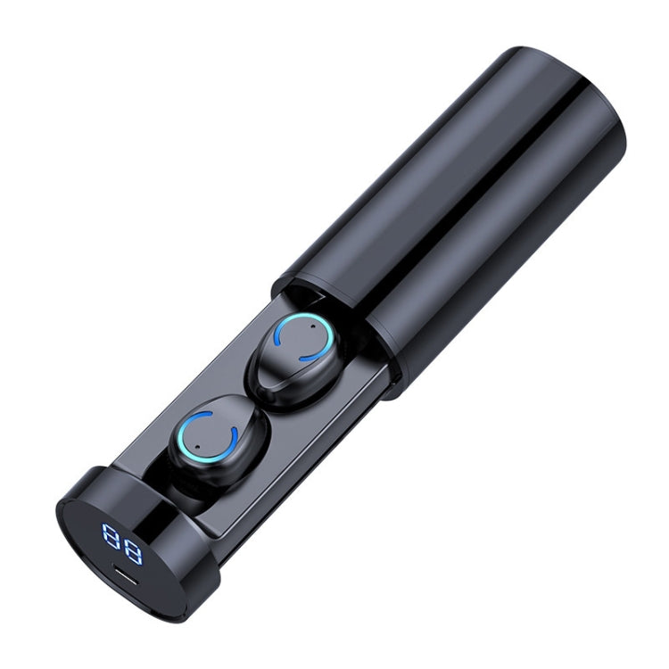 Tai nghe Bluetooth cảm ứng chống ồn F9-6 TWS CVC8.0 với hộp sạc hình trụ kéo ra, hỗ trợ màn hình kỹ thuật số LED hiển thị pin & gọi & Siri, F9-6