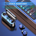F9-8 TWS Tai nghe Bluetooth mini chống ồn CVC8.0 cảm ứng kèm hộp sạc, Hỗ trợ hiển thị pin LED ba lớp & Giá đỡ điện thoại & Gọi & Trợ lý giọng nói, F9-8