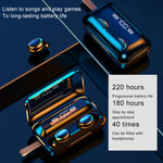 Tai nghe Bluetooth cảm ứng F9-5C Jerry Solution với hộp sạc nam châm, hỗ trợ hiển thị pin LED ba màn hình & pin dự phòng & gọi & Siri & dây đeo tay, F9-5C Jerry