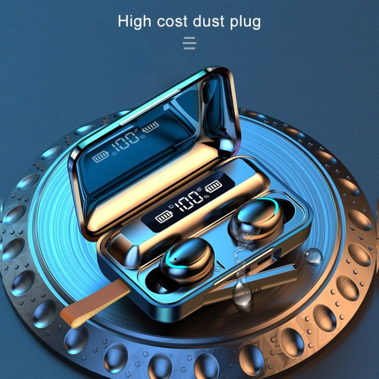 Tai nghe Bluetooth cảm ứng F9-5C Jerry Solution với hộp sạc nam châm, hỗ trợ hiển thị pin LED ba màn hình & pin dự phòng & gọi & Siri & dây đeo tay, F9-5C Jerry
