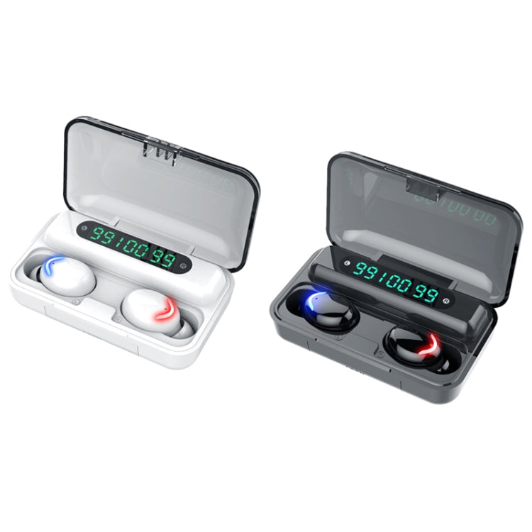 Tai nghe Bluetooth giảm tiếng ồn màn hình kỹ thuật số ba màn hình F9-5C, F9-5C không dây đeo màu đen
