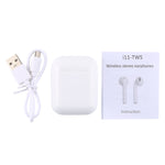 i11-TWS Tai nghe stereo không dây Bluetooth V5.0 kèm hộp sạc từ tính, Tương thích với iOS & Android