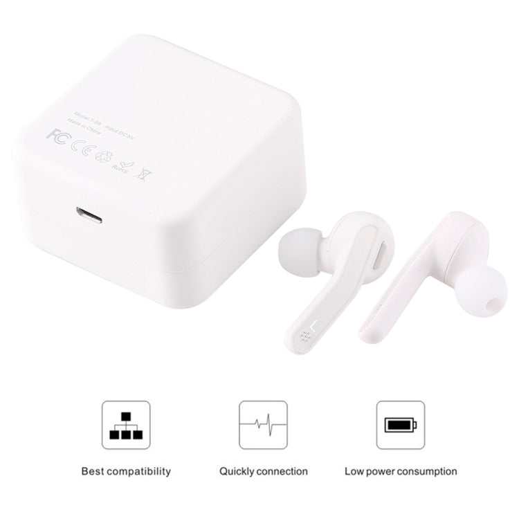 Tai nghe Bluetooth stereo không dây T-88 TWS V5.0 với hộp sạc nam châm