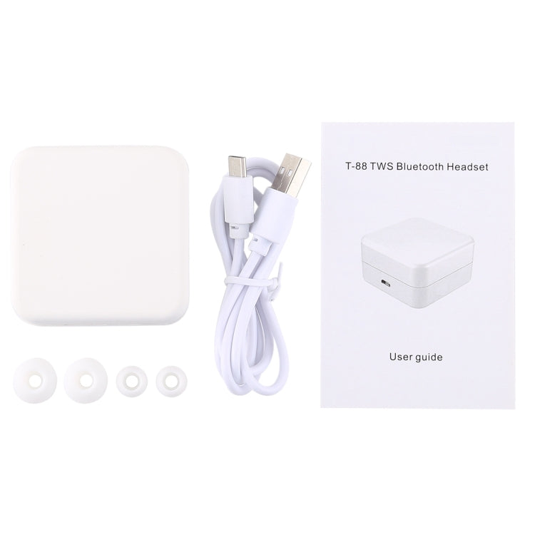 Tai nghe Bluetooth stereo không dây T-88 TWS V5.0 với hộp sạc nam châm