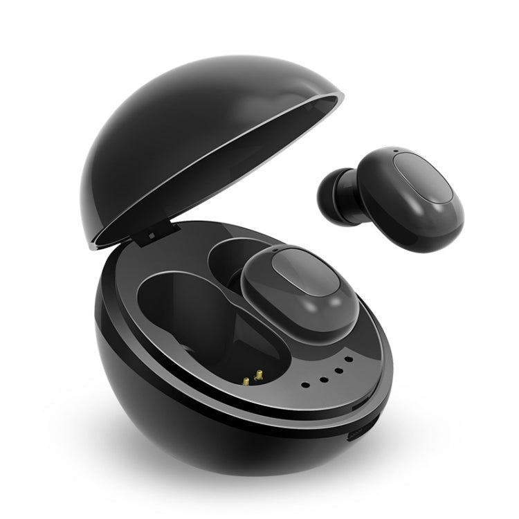 Tai nghe Bluetooth không dây A10 TWS hình viên nang không gian với hộp sạc từ tính & dây đeo, hỗ trợ gọi HD & kết nối Bluetooth tự động, màu đen, đen trắng, trắng, trắng + đen